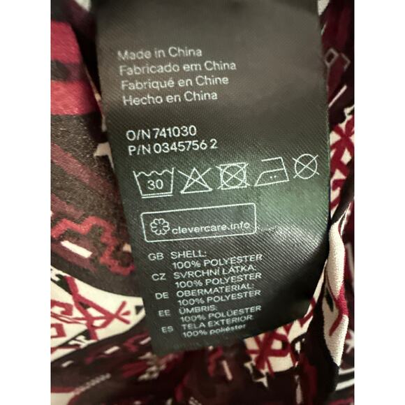 H&M Divided H&M Maroon Pattern Long Sleeve Romper Sz 12 - Picture 6 of 8